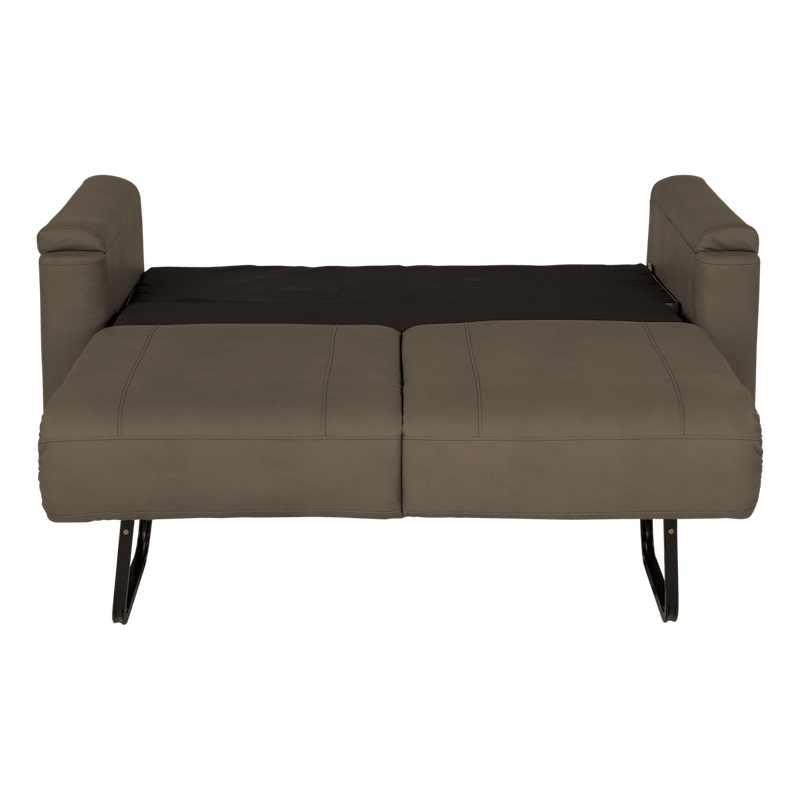 62" Tri-Fold Sofa – Grummond Tan – 2-Seater with Storage Base
