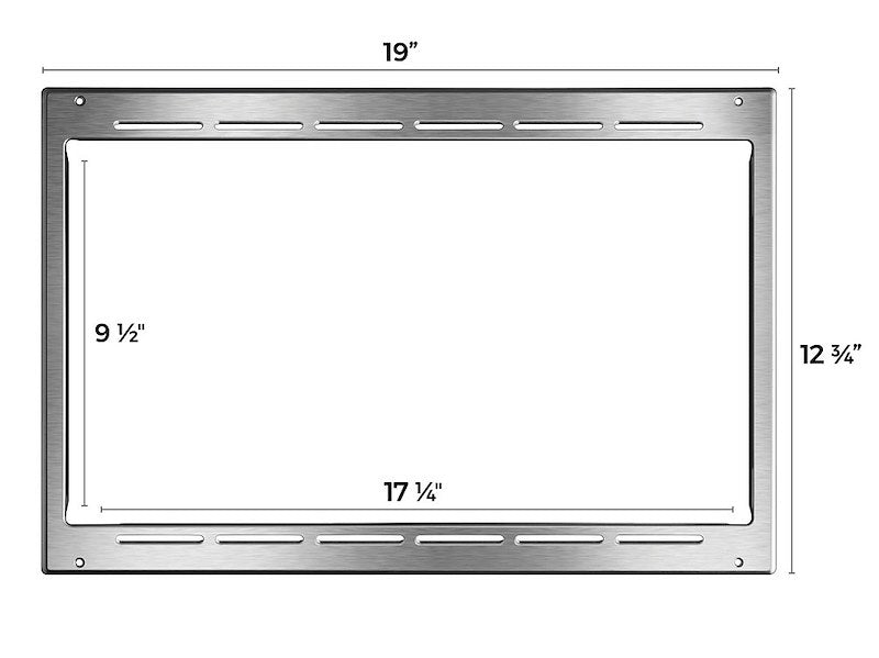 Contoure Microwave Trim Kit for Model RV-788S – 19" x 12.69", Stainless Steel - RV-TRIM7S