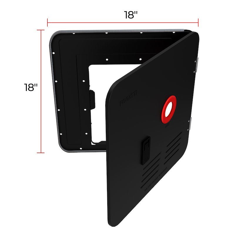 18" x 18" Black Steel Access Door – Conversion Kit for Fogatti FSBD-1818/BLACK - Used RV Parts