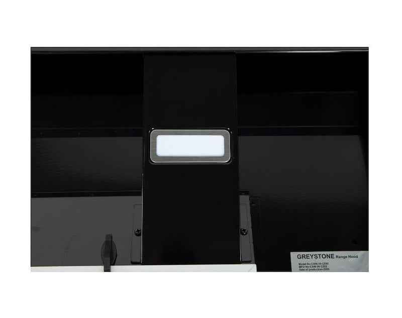 RV Stove Vent Range Hood 12V – 22" Black & Stainless with Light, CXW-30-CZ02