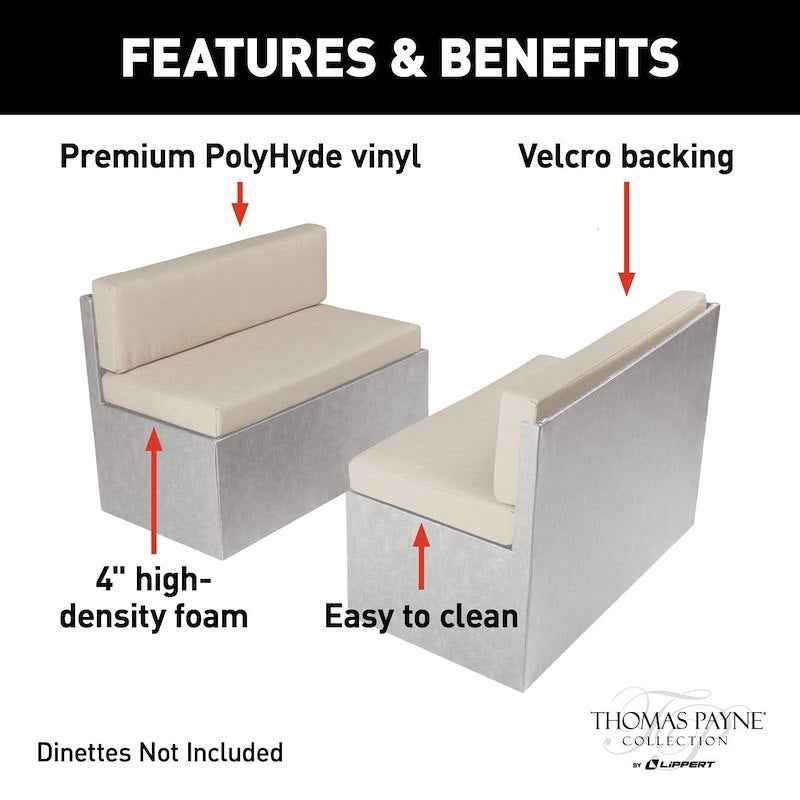 Thomas Payne Dinette Cushions Altoona 44"/44" Set – Back & Seat – 2021100501