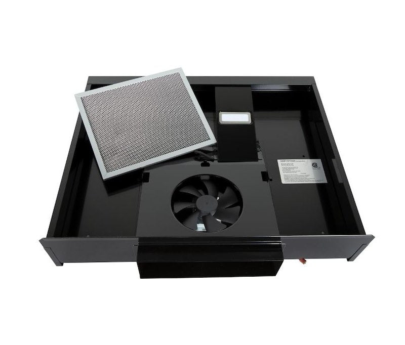 RV Stove Vent Range Hood 12V – 22"  Black & Stainless with Light, CXW-30-CZ02 - Used RV Parts