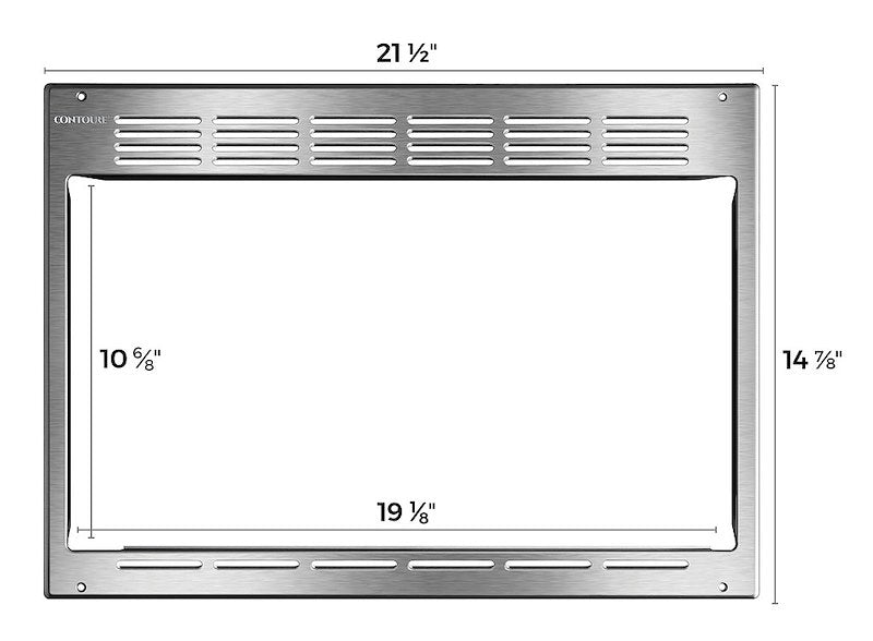 Contoure RV Microwave Trim Kit for Model RV-950S – 20.5" x 15", Stainless Steel