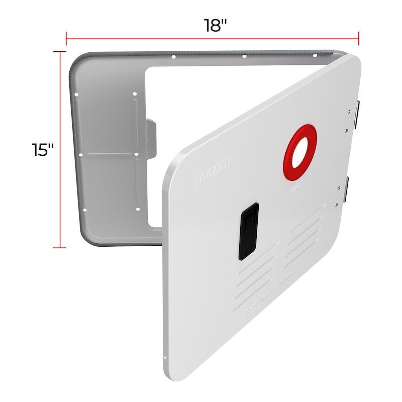 15" x 18" White Access Door – Fogatti InstaShower Tankless Water Heater FSWD-1518/WHITE - Used RV Parts