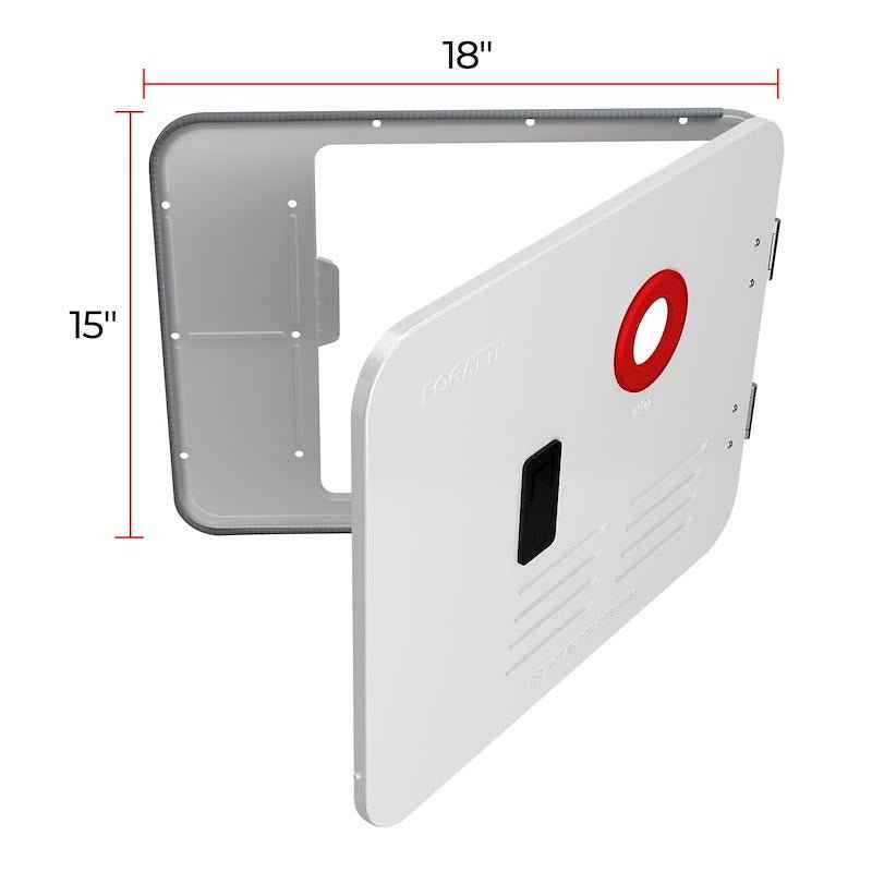 15" x 18" White Access Door – Fogatti InstaShower Tankless Water Heater FSWD-1518/WHITE