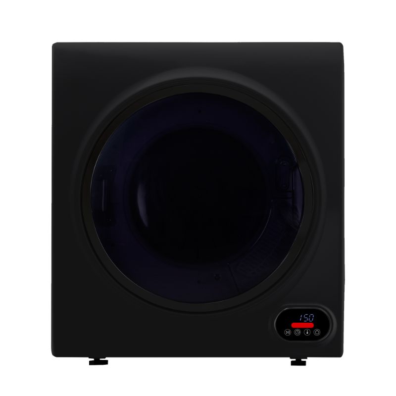Pinnacle 3.5 Cu. Ft. Compact Clothes Dryer – Black, Vented, Stackable, Sensor Dry, 120V