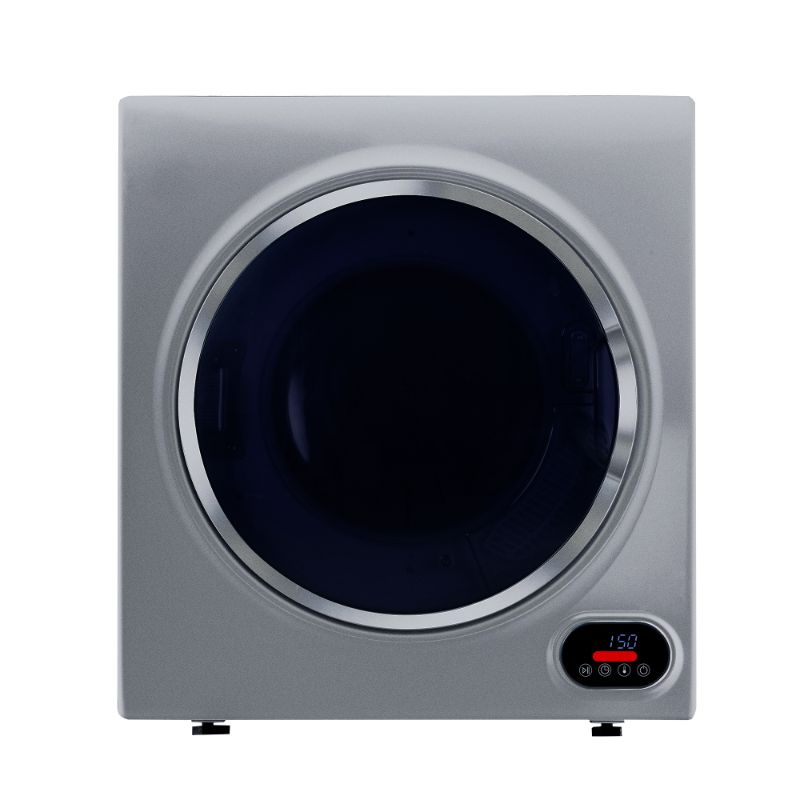 Pinnacle 3.5 Cu. Ft. Compact Clothes Dryer – Silver, Vented, Stackable, Sensor Dry