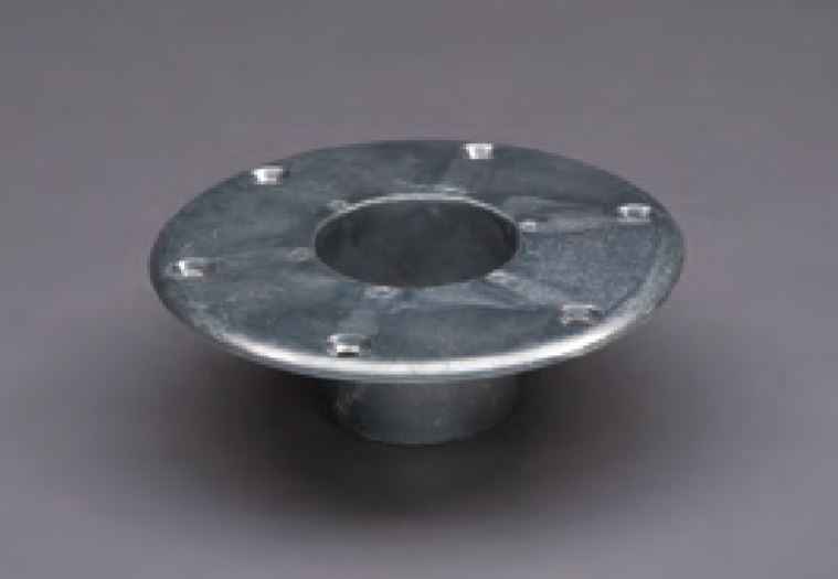 RV Table Leg Base – Recessed Round Flush Mount 6-1/2" Steel | HG-RB