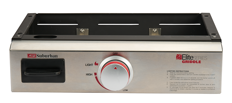 Invision Outdoor Griddle SOP-1002A – 11,000 BTU Cast Iron, Slide Mount 3060ALG