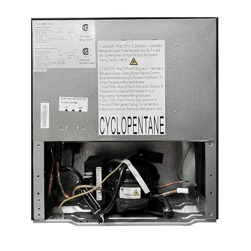 Everchill 1.7 Cu Ft Portable RV Refrigerator with Freezer, Reversible Door, 12V - Used RV Parts