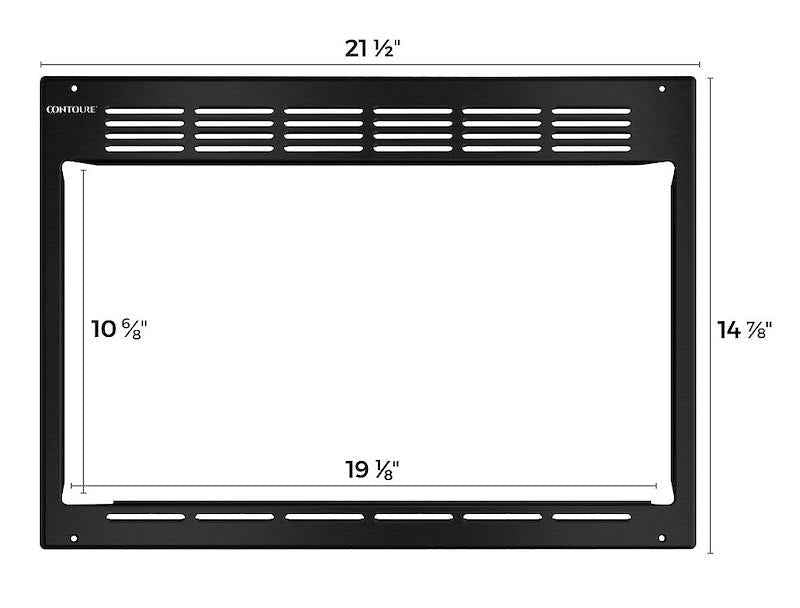 Contoure Black Stainless Steel Trim Kit for RV-980B Microwave – 21.5" x 14.875"