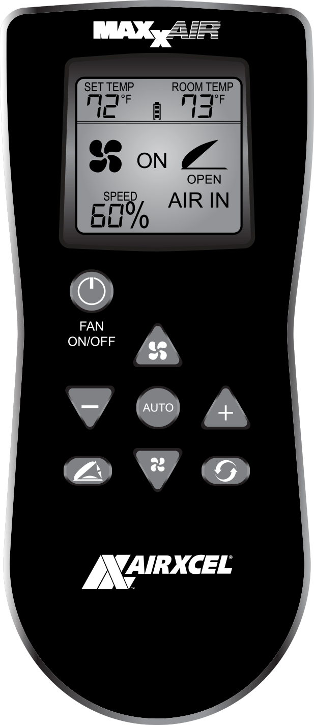 MaxxFan Deluxe 14"x14" Manual RV Roof Vent & Built-In Rain Cover 00-06401K - Used RV Parts