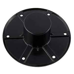 RV Table Leg Base – Round Flush Mount 6" Black | 013-1112B