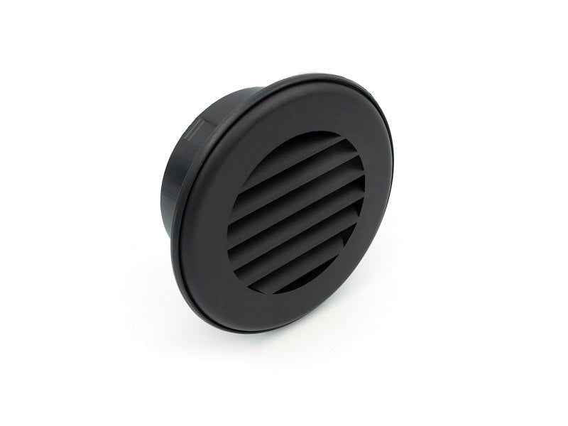 Thermovent Ceiling Heat Vent Register – 4” Round Black RV Duct Vent with Damper