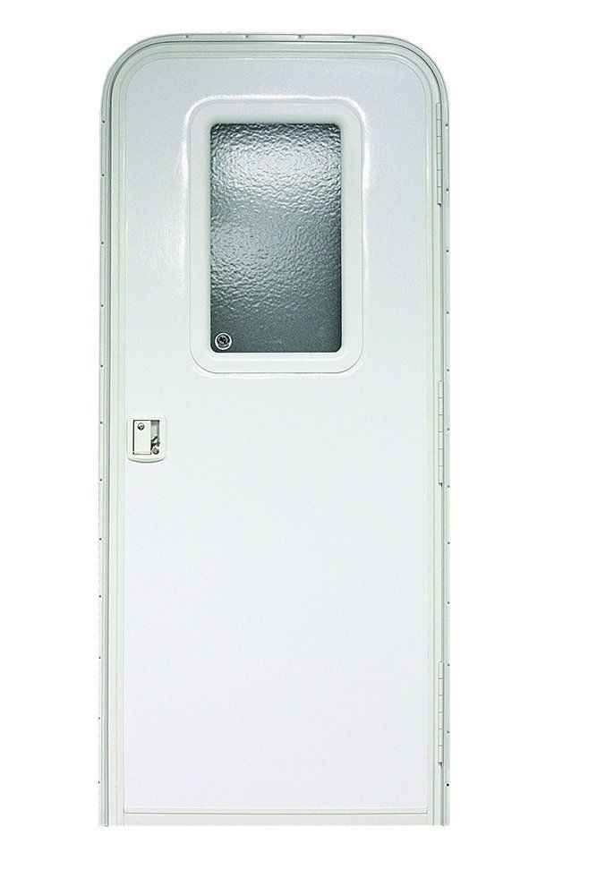 30" x 68.5" Radius Entry Door - Clover Mist with Fixed Window V000412560