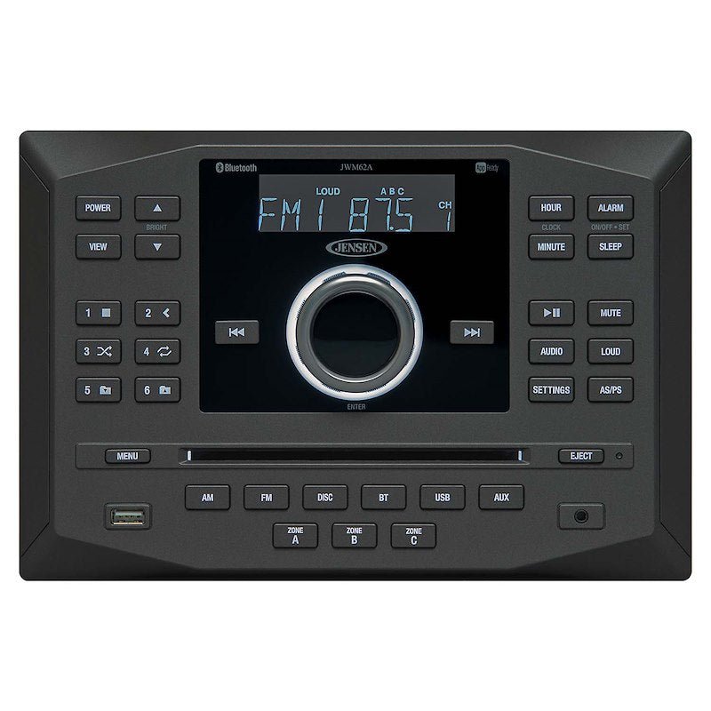 JENSEN Bluetooth RV Radio with CD/DVD/MP3 & Remote – FM LCD Stereo - Used RV Parts