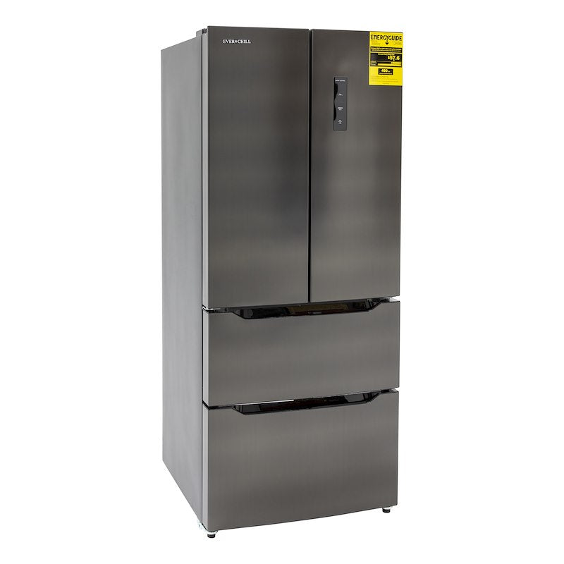 Réfrigérateur Everchill 16,2 pi³ 12 V pour VR – 4 portes, portes françaises en acier inoxydable