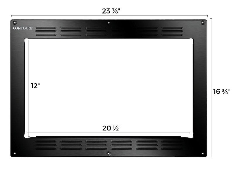 Contoure RV Microwave Trim Kit – Black Stainless Steel (RV-188BK-CON)