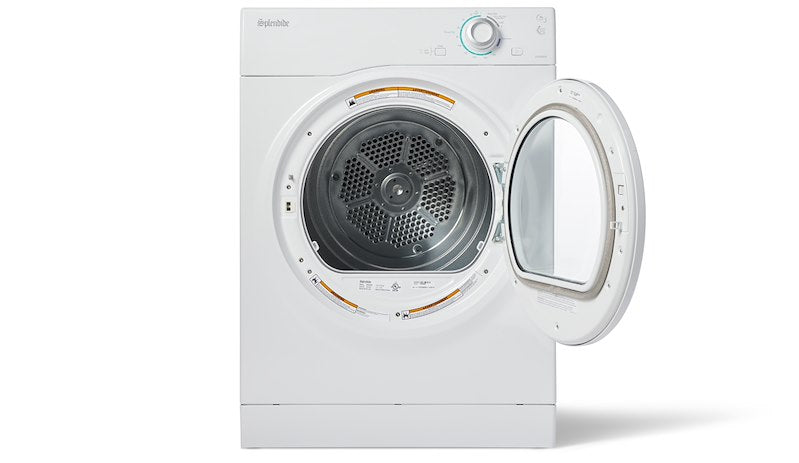 RV Vented Clothes Dryer – 4.0 Cu. Ft., 120V, Stackable, Timed/Auto Dry, White