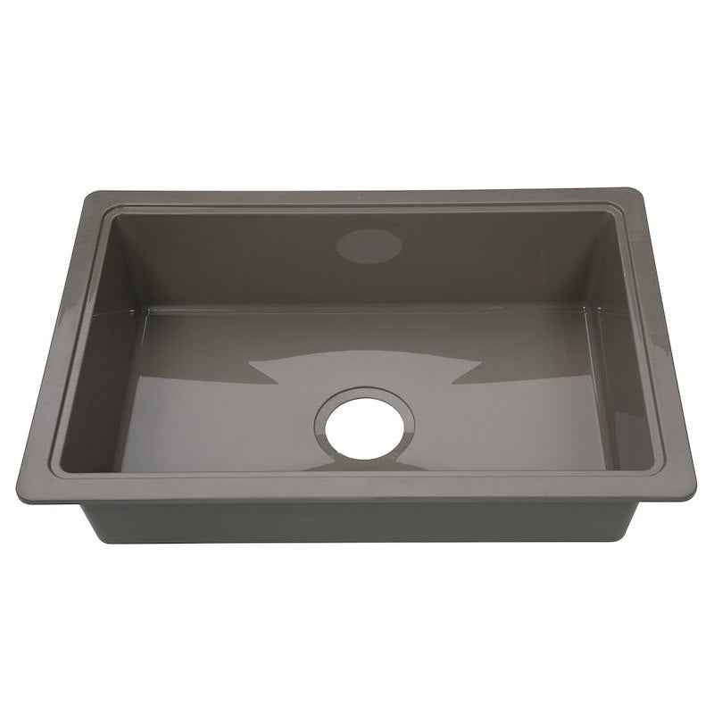 25" Single Bowl RV Kitchen Sink – Stainless Look ABS Drop-In