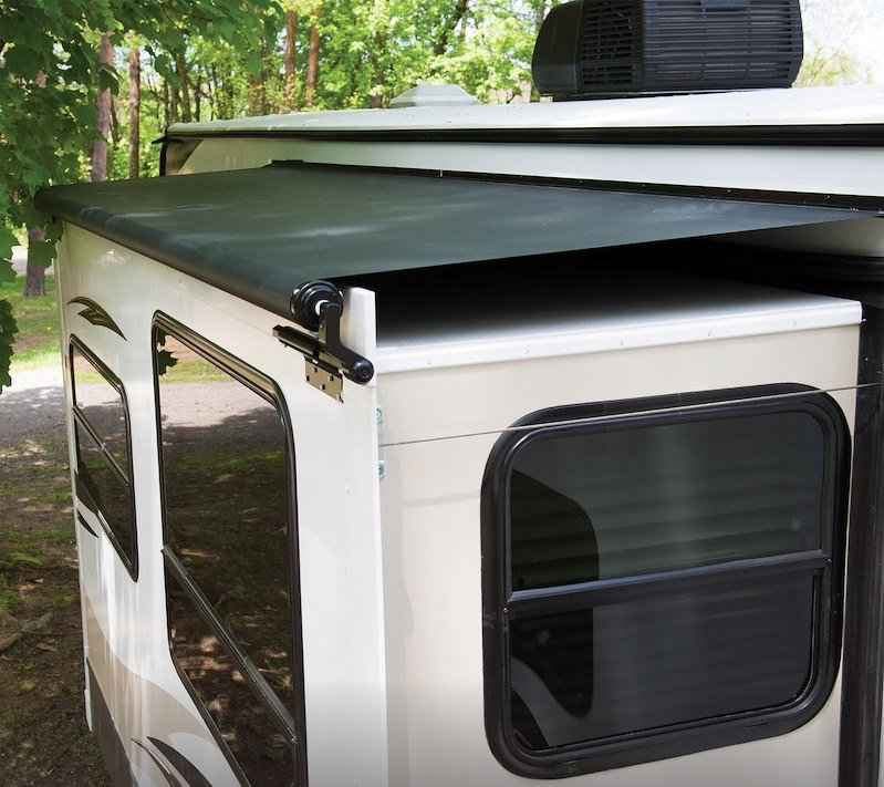 Solera 61" (5 ft 1 in) RV Slide Topper Awning – Automatic, Black Vinyl V000168104