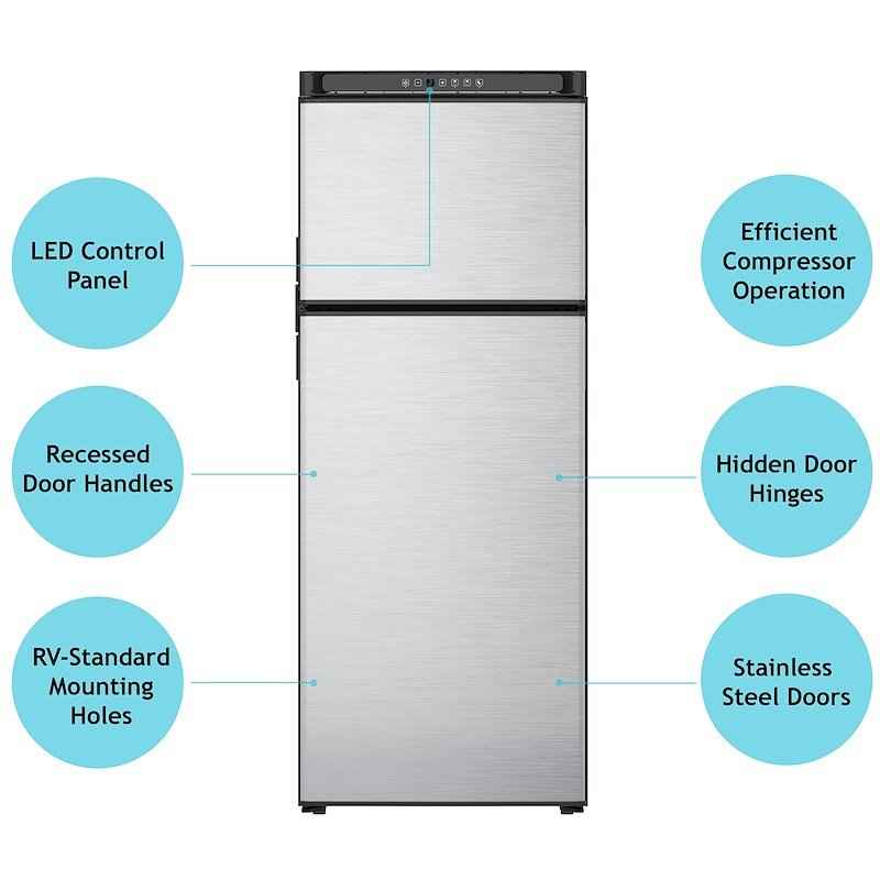 Norcold 10 Cu. Ft. RV Refrigerator N10DCBKL – Dual Compartment, 12V DC