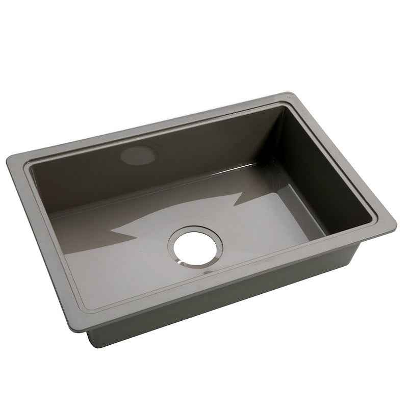 25" Single Bowl RV Kitchen Sink – Stainless Look ABS Drop-In