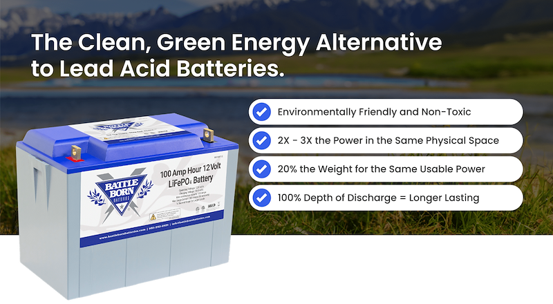 Battle Born Lithium Deep Cycle Battery BB10012 Group 31 12V 100Ah RV Marine