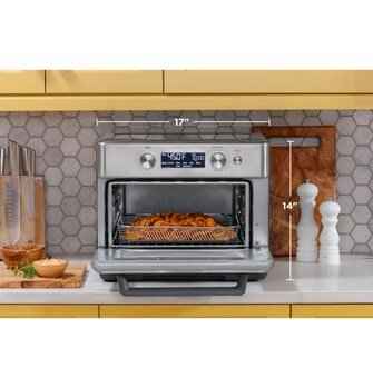 8-in-1 Toaster Oven Air Fryer Combo with Convection | No Turntable, Silver
