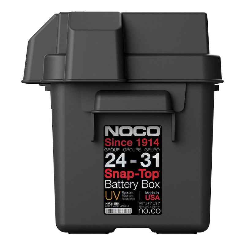 Group 24–31 Snap-Top Battery Box Vented – NOCO BG31 (HM318BKS)