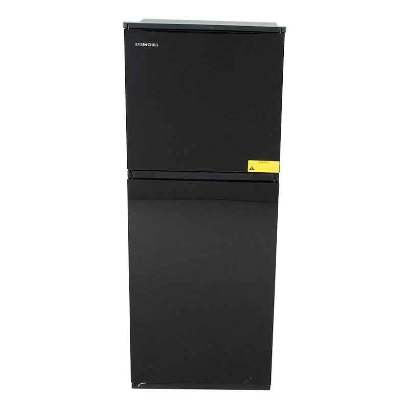 Everchill 10.7 Cu Ft 12V RV Refrigerator with Freezer, Black Glass Doors