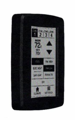 Coleman-Mach Multi-Zone Wall Thermostat – Digital LCD, Black, AC & Furnace Control, 12V - Used RV Parts