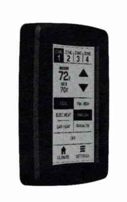 Coleman-Mach Multi-Zone Wall Thermostat – Digital LCD, Black, AC & Furnace Control, 12V