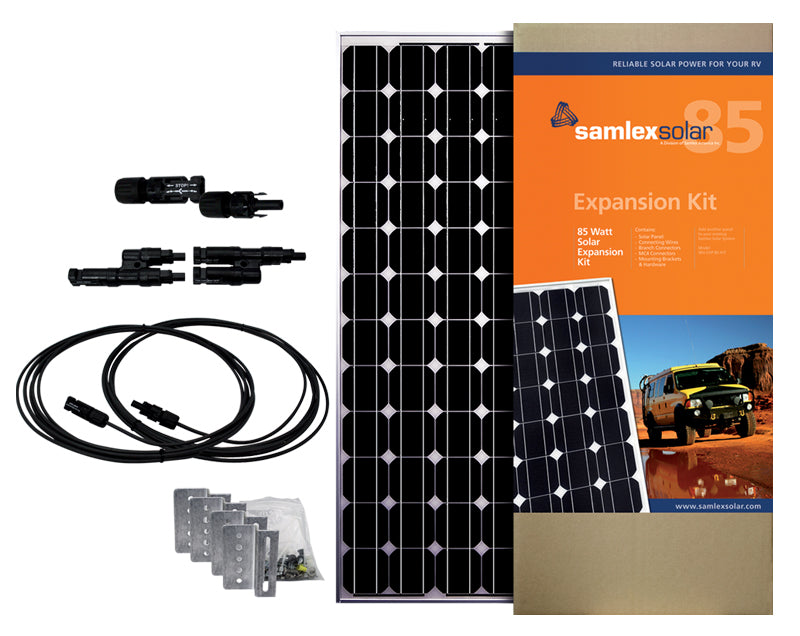 Samlex 85W Expansion Solar Kit SRV-EXP-85-KIT – Rigid Monocrystalline Panel - Used RV Parts