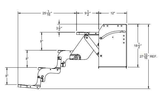 Four Manual RV Entry Steps – 24" Width, 8" Rise SMFP-4400