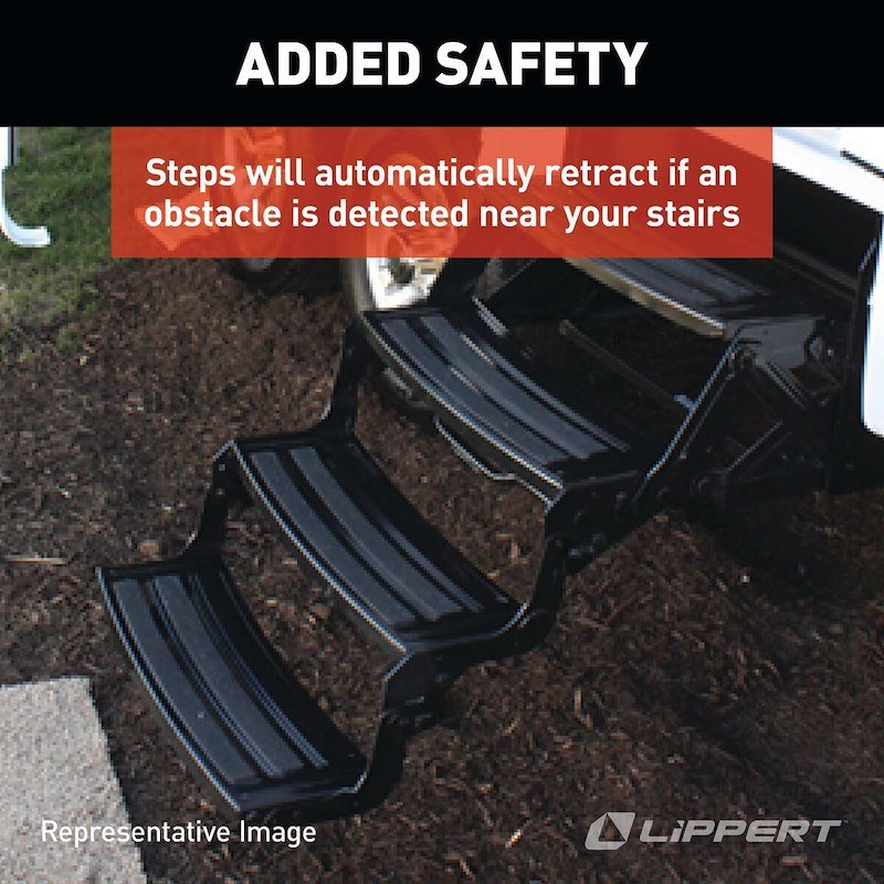 Kwikee Series 25 Triple Electric RV Step 365837 – 24" Wide, 300 lb Capacity - Used RV Parts