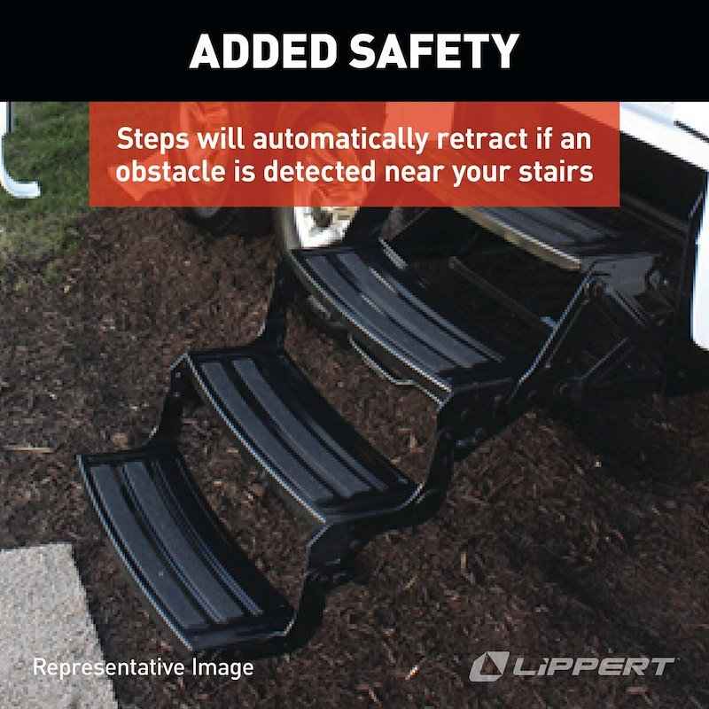 Kwikee Series 25 Triple Electric RV Step 365837 – 24" Wide, 300 lb Capacity