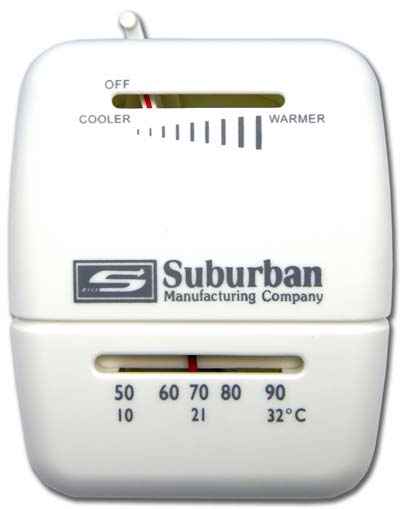 Suburban Mechanical Wall Thermostat – Heat Only, 12V DC, Single Stage