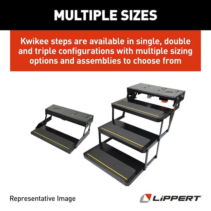 Kwikee Series 25 Triple Electric RV Step 365837 – 24" Wide, 300 lb Capacity - Used RV Parts