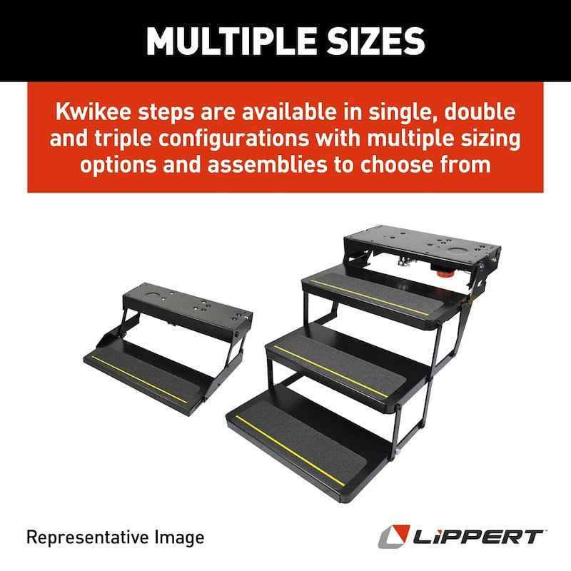 Kwikee Series 25 Triple Electric RV Step 365837 – 24" Wide, 300 lb Capacity