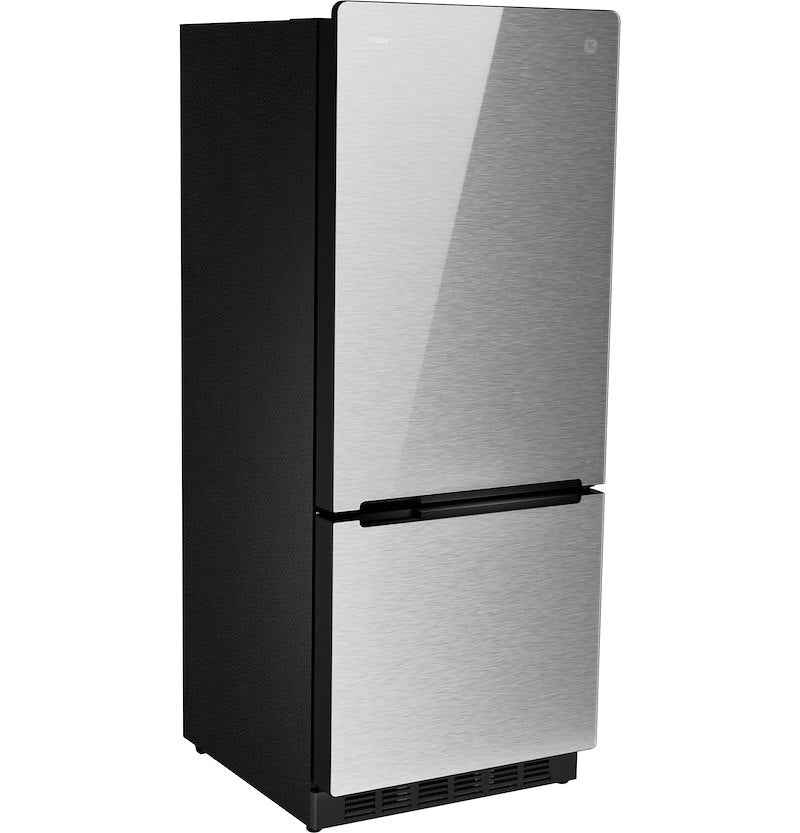 GE Profile 12V RV Refrigerator – 10 Cu. Ft. Bottom Freezer, Stainless, Turbo Cool