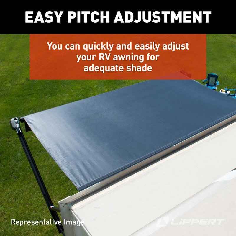 Solera 69" Electric Awning Arm Set – Adjustable Pitch | Black | 12V 434723 - Used RV Parts