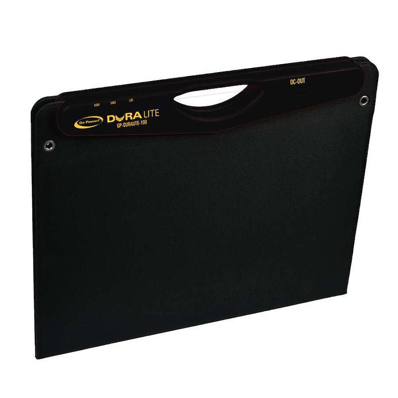 Go Power DuraLite 100W Portable Solar Kit GP-DURALITE-100 – Lightweight Foldable - Used RV Parts