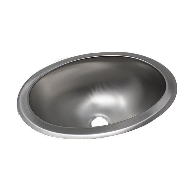 Oval Stainless Steel RV Sink – 10" x 13" Self-Rimming - Used RV Parts