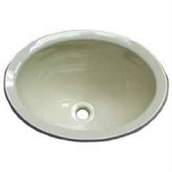 Oval ABS Plastic RV Sink – Parchment, 13-5/8" x 10-5/8"