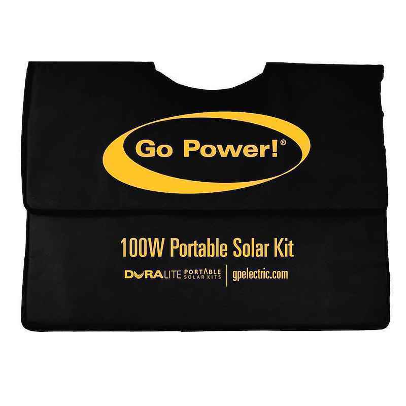 Go Power DuraLite 100W Portable Solar Kit GP-DURALITE-100 – Lightweight Foldable
