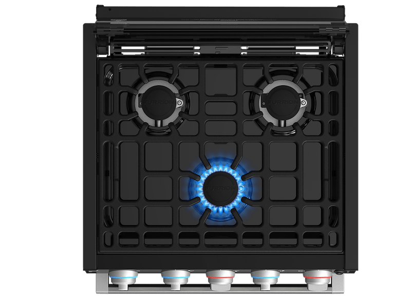 Furrion Greystone 21-Inch 3-Burner Propane Range with Oven and Foldable Glass Top - Used RV Parts