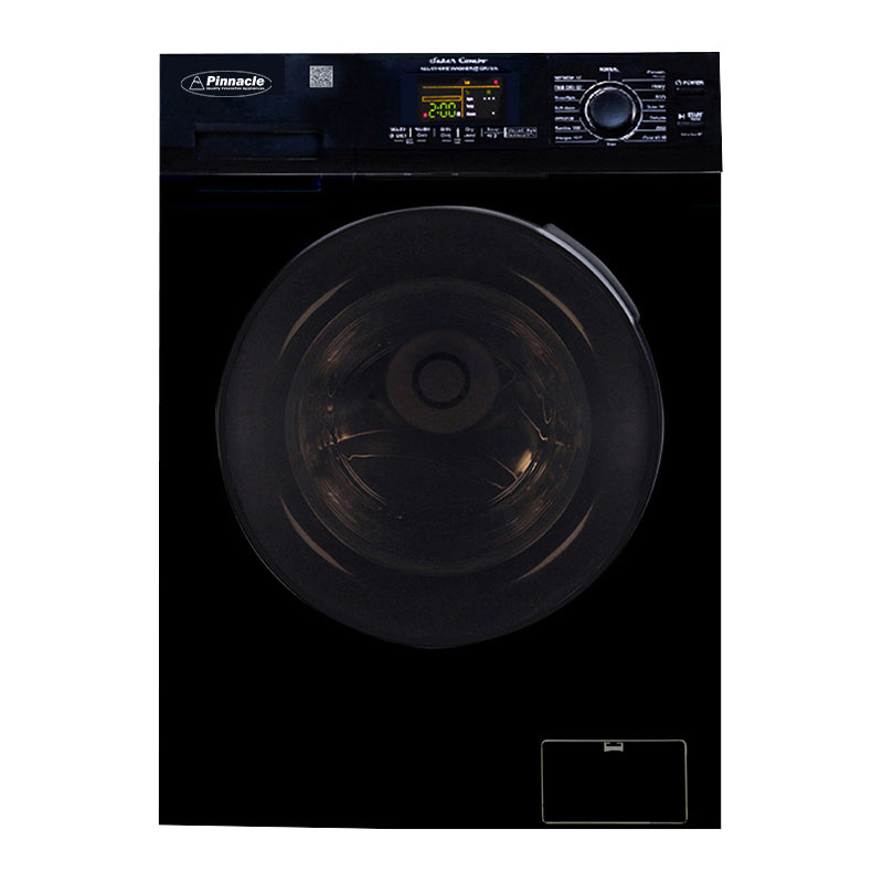 Black Washer Dryer Combo – 15 lb, 110V, Convertible Drying