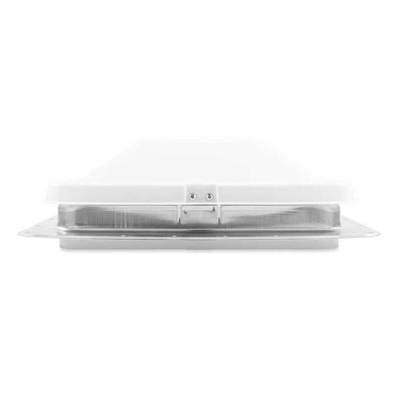 Manual Roof Vent – 14" x 14", White Lid, Aluminum Base, No Fan
