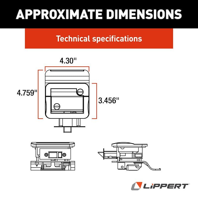 RV Entry Door Lock - Lippert 239632 – White, Keyed with Deadbolt - Used RV Parts